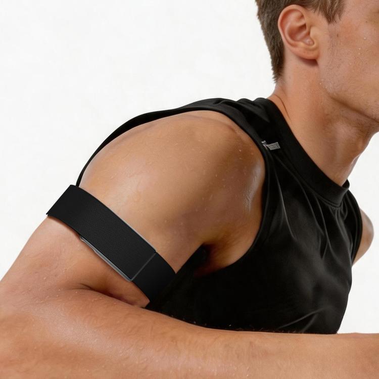 Metal Frame Magnetic Clasp Inner Twill Nylon Arm Band, For Amazfit Helio Strap