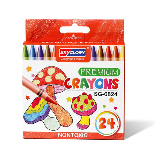 Children Mushroom Crayons Non Toxic Oil Pastels, 8 Colors, 12 Colors, 24 Colors