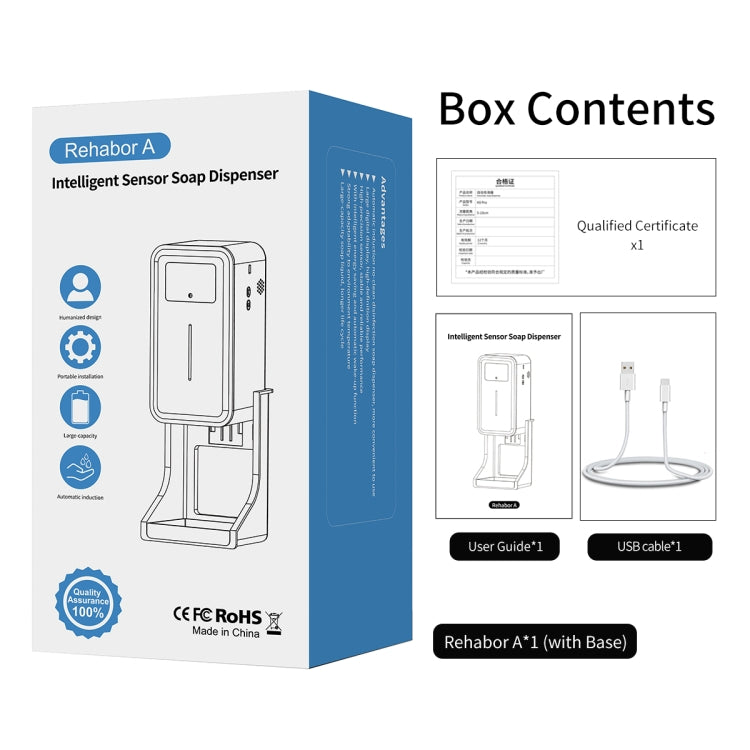 Intelligent sensor soap dispenser package with accessories and user guide