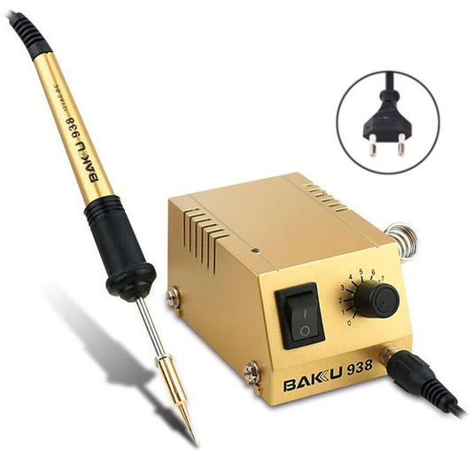 BAKU BK-938 AC 220V 1-18W Mini Thermostatic Soldering Station Electric Iron, EU Plug (Random Color Delivery), BK-938