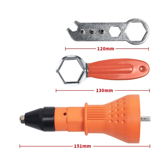 220V Electric Rivet Nut Gun Cordless Drill Riveting Adapter Tool, Rivet Nut Gun