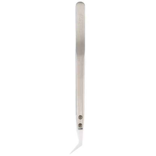 TC-14W Stainless Steel High Temperature Resistance Ceramic Tip Elbow Tweezers, TC-14W