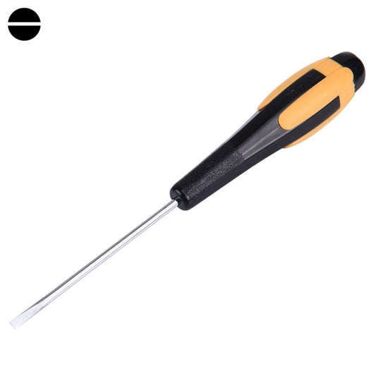 WLXY slot screwdriver with black-and-orange handle and 3x75mm steel shaft