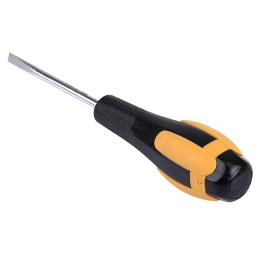 WLXY slotted screwdriver with side view of black and orange ergonomic handle