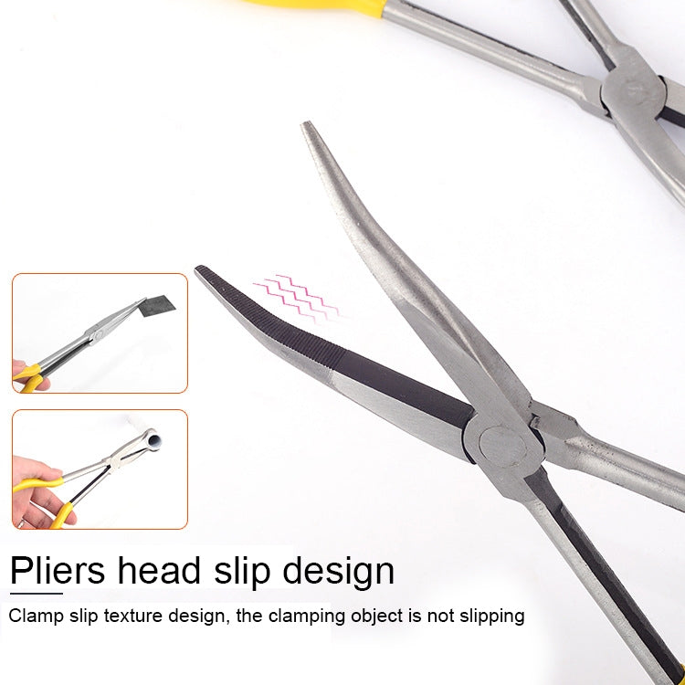 11 Inch Multi-function 0 Degree Straight Needle-nosed Pliers Hand Tool, 0 Degree Straight
