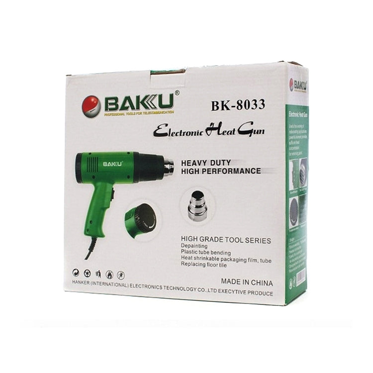 BAKU BK-8033 Electronic Heat Gun retail box with heavy duty high performance labels