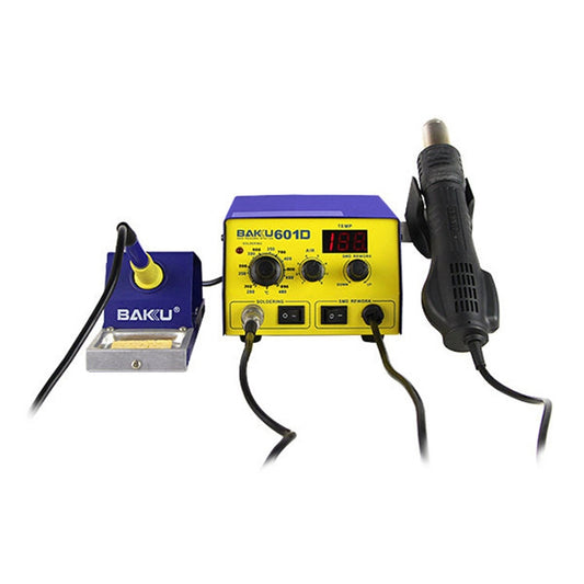 BAKU BK-601D AC 220V LED Display 2 in 1 Hot Air Gun Soldering Iron Soldering Station, BK-601D AC 220V