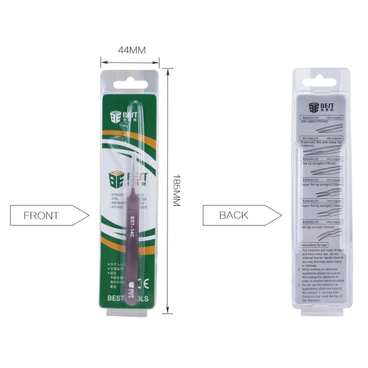 BEST BST-11C Extra Fine Point Color Eyebrow Tweezer, BST-11C