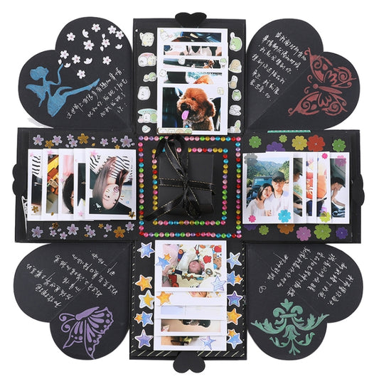 Creative DIY Handmade Photo Album Commemorative Book Surprise Explosion Gift Box, Finished + PVC Version, Handmade Photo Album