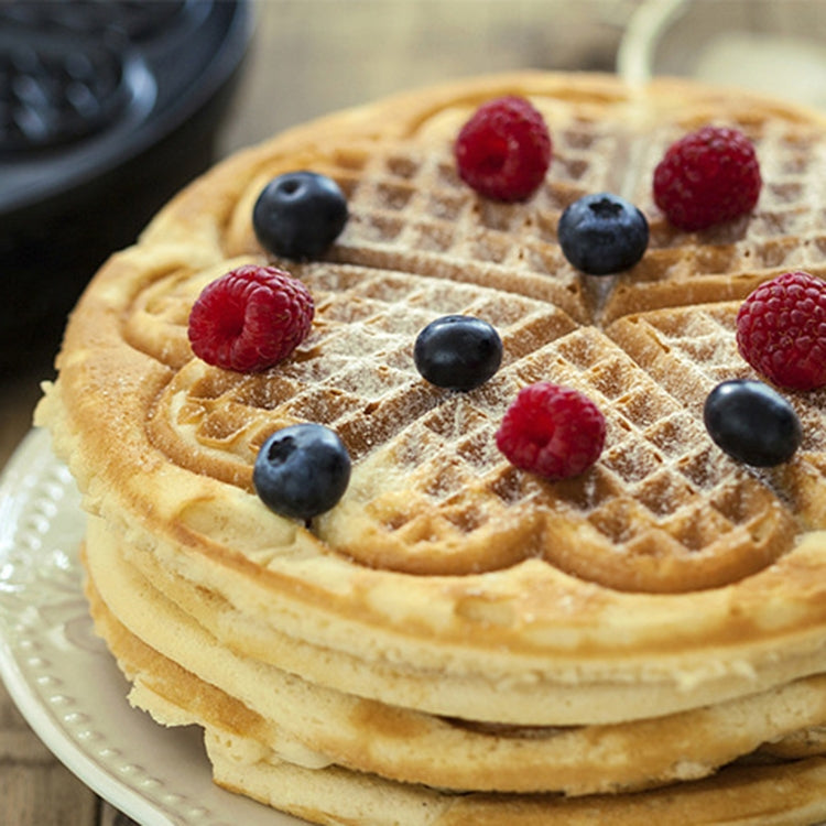 Household Waffle Maker Toaster Double Dish Heating Mini Breakfast Machine Sandwich Electric Cake Baking Machine, EU Plug