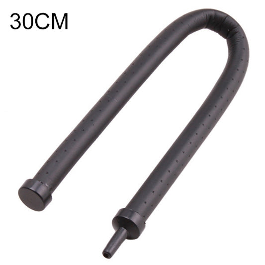 Black 30cm aquarium air diffuser hose with end outlet nozzles