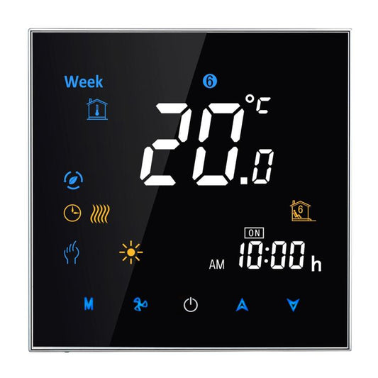 BHT-3000 16A Load Electronic Heating Type LCD Digital Heating Room Thermostat with Sensor, Display Clock / Temperature / Time / Week / Heat etc., BHT-3000 16A (Black), BHT-3000 16A (White)