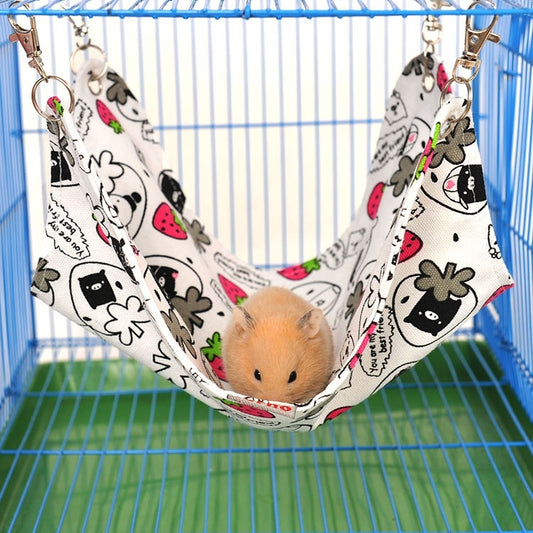 Pet Canvas Hammock Nice And Warm Cat Hammock Hamster Mat Nest Pet Bed,Medium,Size:33*30cm,Random Color Delivery, Size:33*30cm