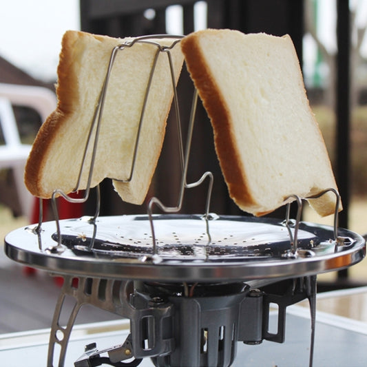 Outdoor Camping Tools 4 Slice Stainless Steel Camping Foldable Toaster Rack Toaster Tray Bread Toast Rack, Bread Toast Rack