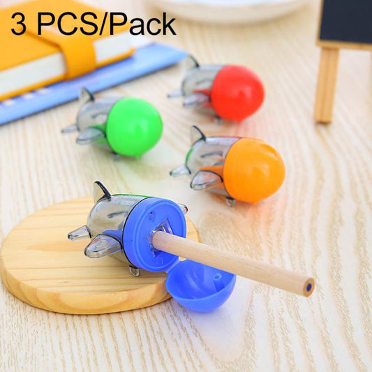 3 PCS Creative Cute Small Aircraft Style Pencil Sharpeners Mechanical Machine School Stationery Office Supplies, Random Color Delivery, Aircraft Style