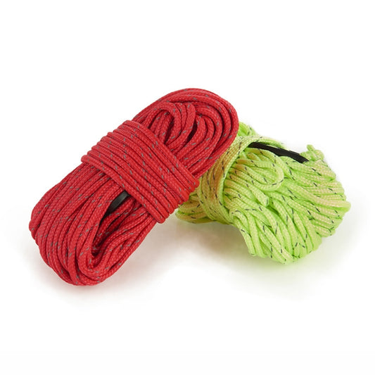 Naturehike NH15A001-G Outdoor Camping 4*4 Tent Awning Reflective Rope Runners Guy Line Cord Paracord, Random Color Delivery, Tent Reflective Rope Green, Tent Reflective Rope Red