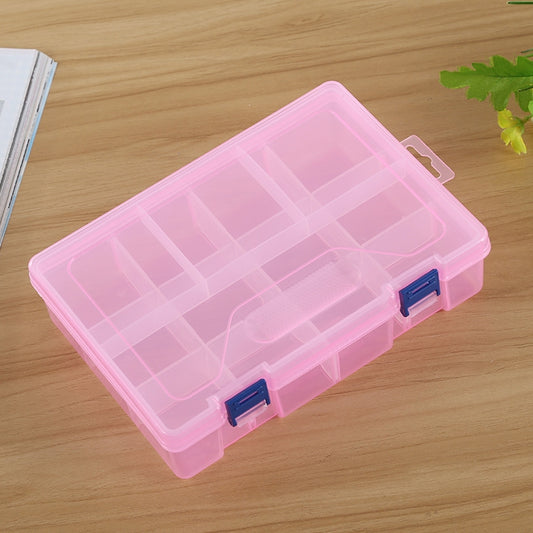 Double layer 8 Slots Plastic Jewelry Box Organizer Storage Container with Adjustable Dividers, 8 Slots (Pink), 8 Slots (Blue), 8 Slots (Purple), 8 Slots (White)