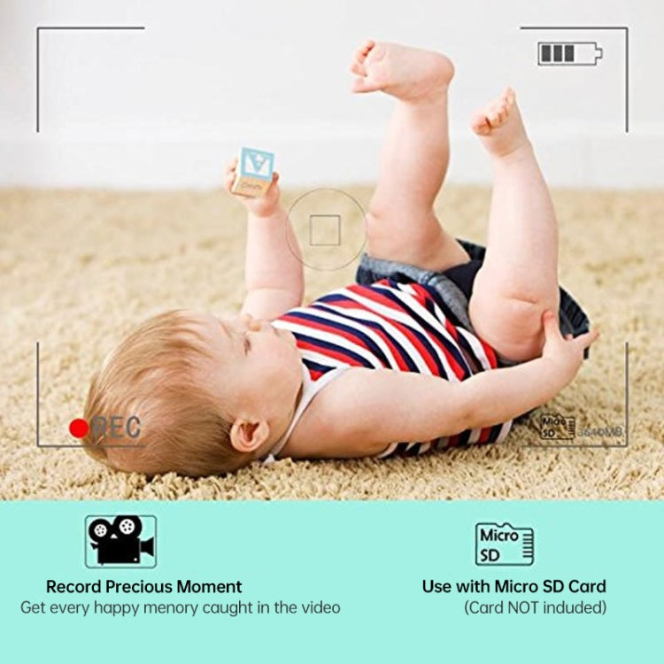 Baby monitor with live video recording and Micro SD card slot indicator