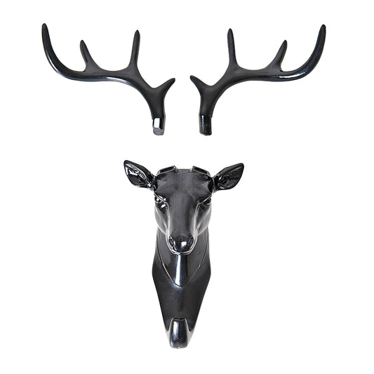 Creative Three-dimensional Multifunctional Deer Head Animal Decorative Hook Coat Hook Retro Clothes Hanging Creative Home Crafts, Random Style Delivery, Coat Hook