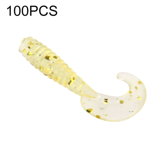 100 PCS Sequins Long Tail Maggots Shape Fishing Lures Artificial Fishing Bait, Length: 3.5cm, Sequins Long Tail Maggots Shape