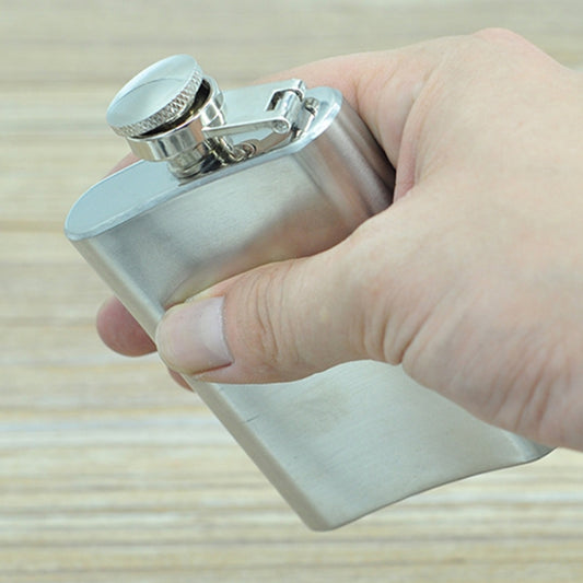 100ml(3.5oz) Pocket Flagon Outdoor Sports Flat Liquor Flask Camping Ultralight Portable Wearproof Wine Pot(Silver), 100ml(3.5oz)