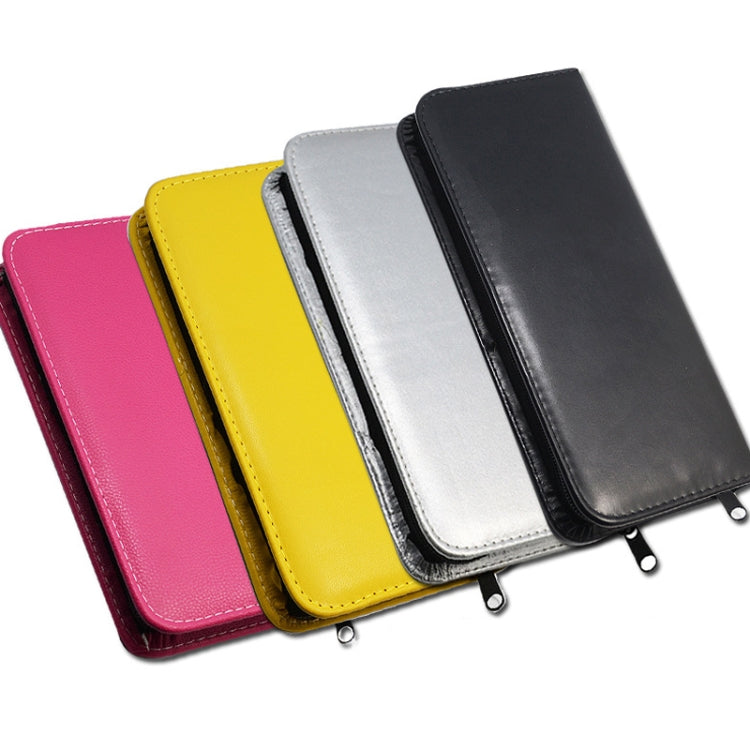Set of scissors tool bags in black, silver, yellow, and pink