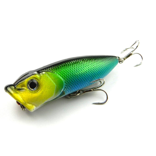 HENGJIA Plastic Artificial Fishing Lures Popper Bionic Fishing Bait with Hooks, Length: 6.5 cm, Random Color Delivery, Length: 6.5cm