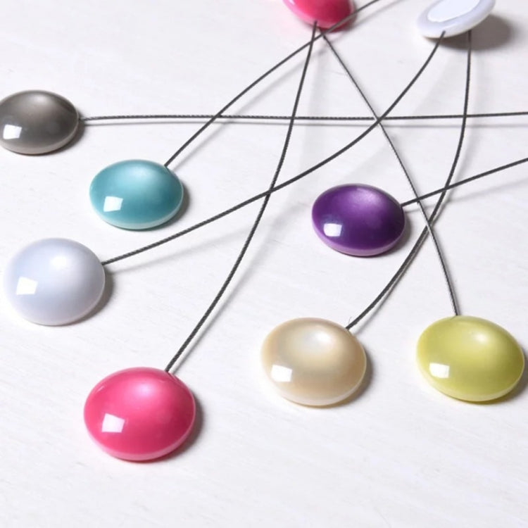 Cat-eye resin magnet curtain tie-backs with multicolor domes on wire cords
