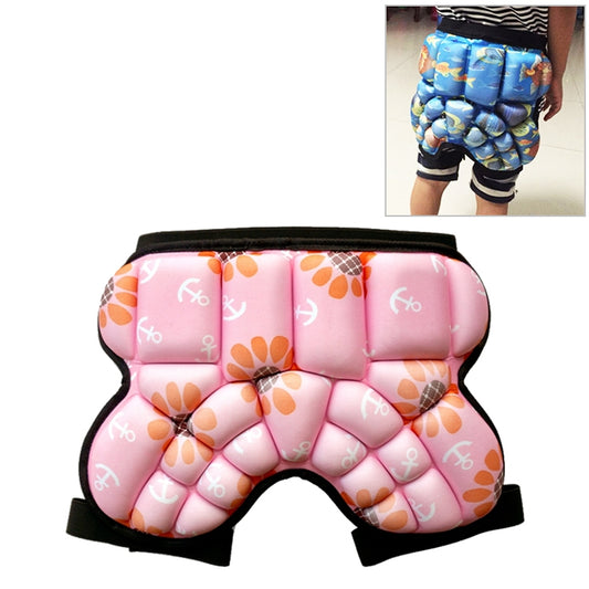 Children Outdoor Sports Roller Skating Protective Gear Hip Butt Padded Shorts Pants, Anti-fall Pants (Blue), Anti-fall Pants (Pink)