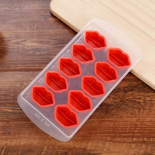 Lips Shaped Silicon Ice Cube Tray / Ice Mold, Lips Shaped