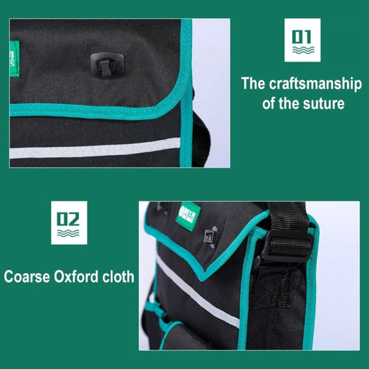 01 Type Multi-function Canvas Cloth Thickening Electrician Belt Pouch Maintenance Tools Shoulder Bag Convenient Tool Bag, Canvas Cloth Tool Bag