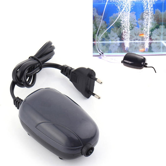 RS-290 220V 3W Single Outlets Adjustable Flow Silent Aquarium Air Pump Fish Tank Oxygen Air Pump, 3W