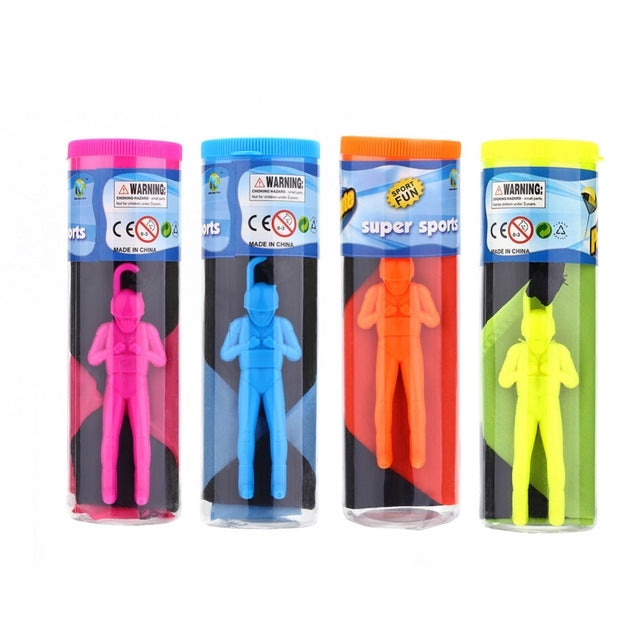 Hand Throwing Mini Play Parachute Paratrooper Outdoor Games Children Educational Toys with Figure Soldier for Kids, Random Color Delivery, Hand Throwing Parachute
