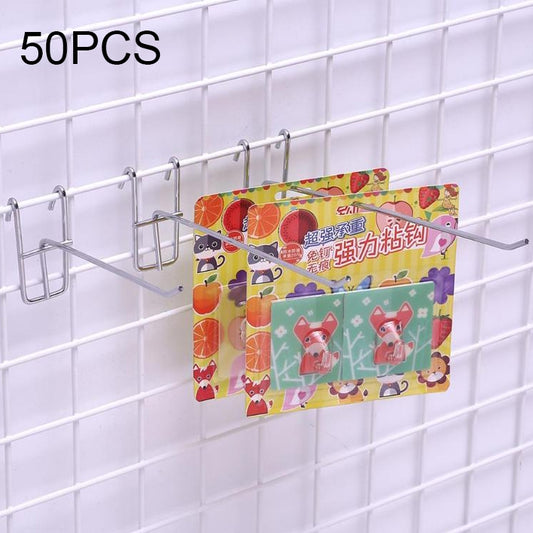 10pcs 3.5mm Supermarket Iron Grid Shelf Hook, Length: 5cm, 3.5mm 5cm