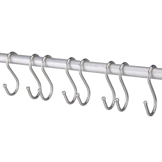 10pcs 3mm Multi-functional S-shaped Stainless Steel Metal Hook, Length: 7cm, 7cm