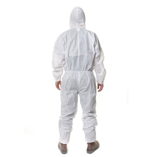 3M 4515 One-piece White Anti-static Anti-chemical Dustproof Sandblasting Suit with Cap, Size: M, 3M M