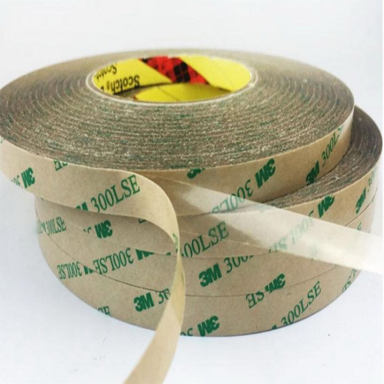 Double-sided adhesive tape rolls with release liner, stacked view, 55m x 20mm
