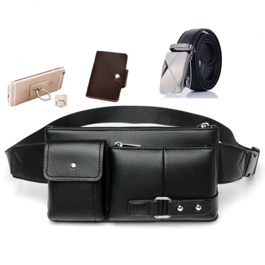 Universal Outdoor Men Shoulder Messenger Bags Retro Men Waist Bag, Size: S (24.5cm x 13cm x 1cm)