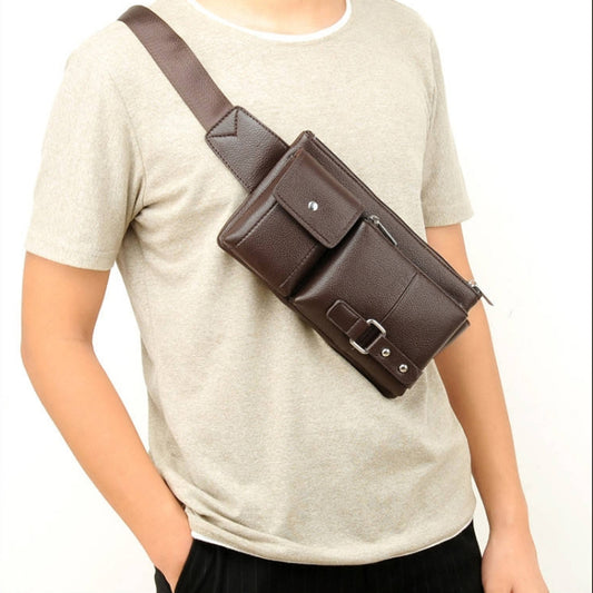 Universal Outdoor Men Shoulder Messenger Bags Retro Men Waist Bag, Size: S (24.5cm x 13cm x 1cm)