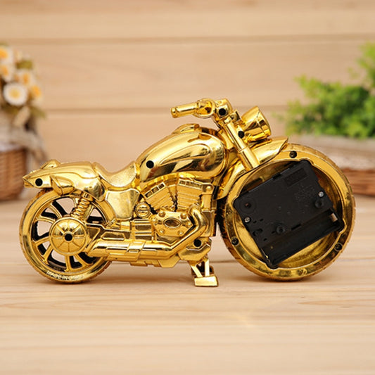 Cartoon Motorcycle Alarm Clock Bedroom Plastic Pointer Alarm Clock, Size: 23*13*6cm, Gold, Gold, Red, Black, Gold, Black