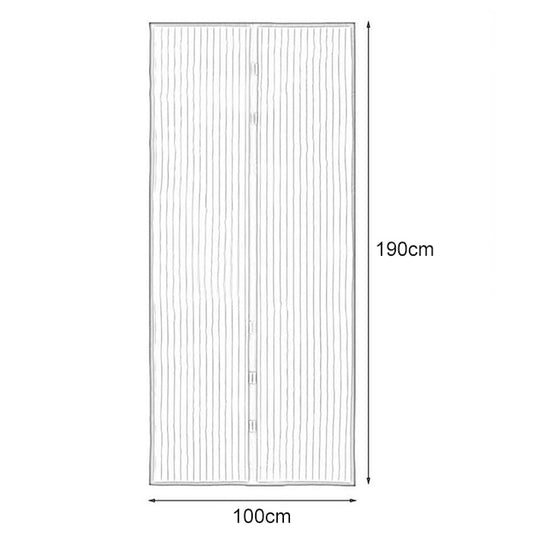 Magnetic Door Curtain Mosquito-proof Screen Door Curtain, Size:190x100cm, Size:190x100cm(Black), Size:190x100cm(Coffee), Size:190x100cm(Beige), Size:190x100cm(White)