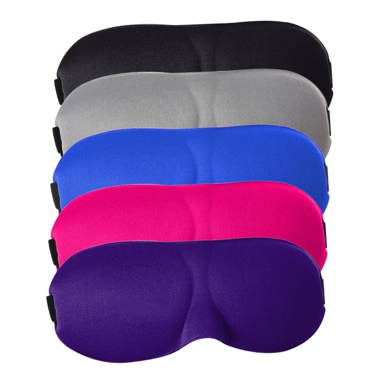 Set of 3D sleep eye patches in black, blue, magenta, and purple, contoured padding