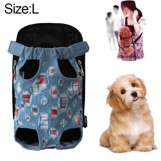 Front Pet Carrier Dog Backpack Bag, Size:L, Size:L