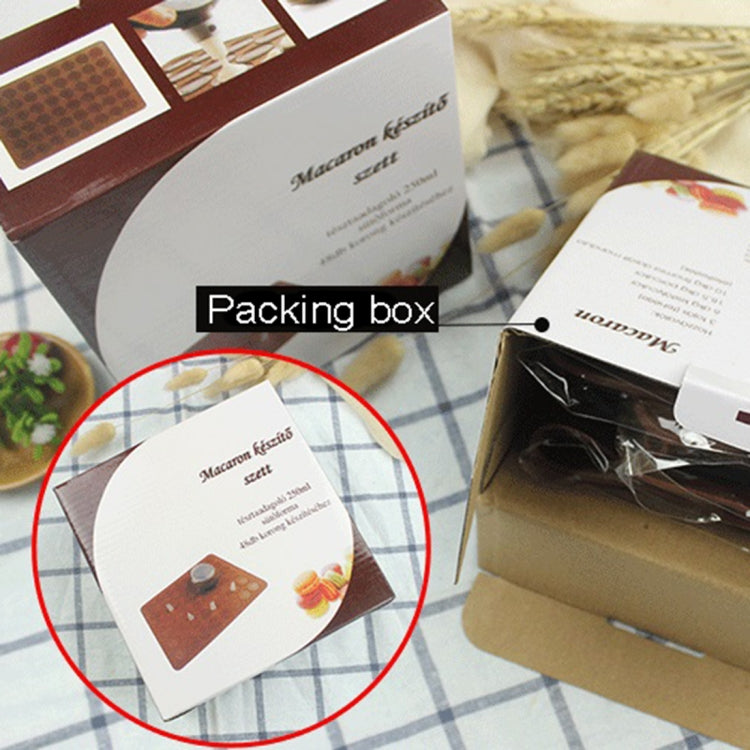 Printed baking macaron kit color box with inner tray and accessories