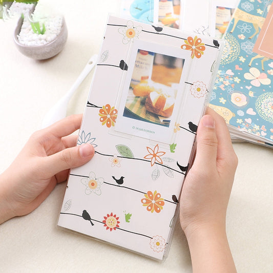 3 inch DIY Creativity Insert Type Mini Exquisite Photo Album, Little Swallow Pattern, Baymax Pattern, Red Leaves Pattern, Daisy Pattern, Forest Pattern, Happy Bird Pattern, Duck Pattern, Four Leaf Clover Pattern, Many Trees Dry Pattern