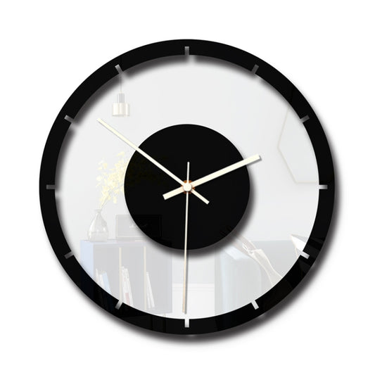 TM011 A Round Wooden Dial Transparent Acrylic Mute Wall Clock, TM011 A