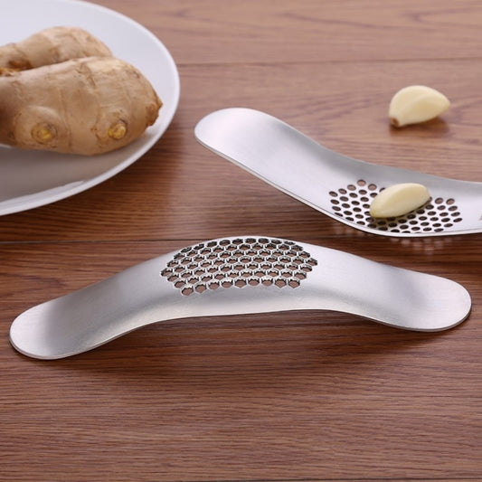 SSGP Kitchen Tool Manual 304 Stainless Steel Brushed Texture Garlic Presser, 304 Stainless Steel Garlic Crusher