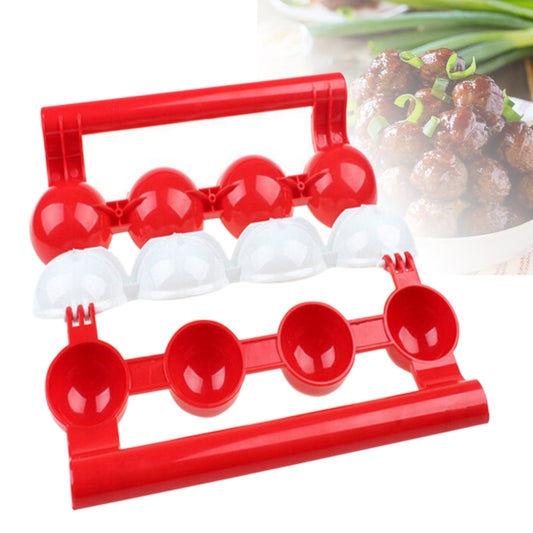 Useful Newbie Meatballs Fish Balls Kitchen Homemade Stuffed Meatballs Maker Home Cooking Tools, ABS Red