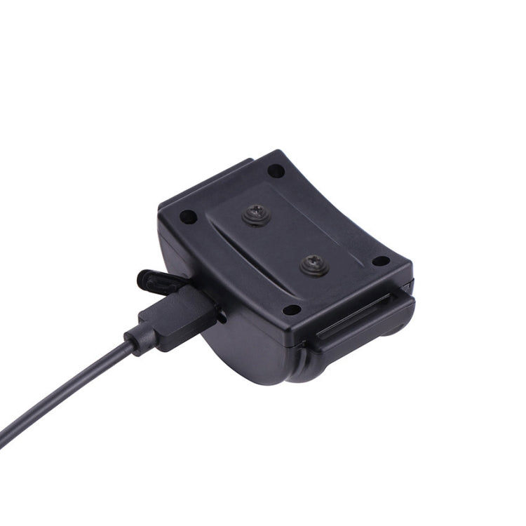 Black collar receiver control box with DC cable and mounting holes