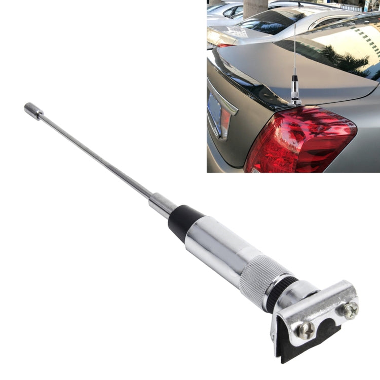 Silver and black antenna extension clip, 23cm length with metal bracket